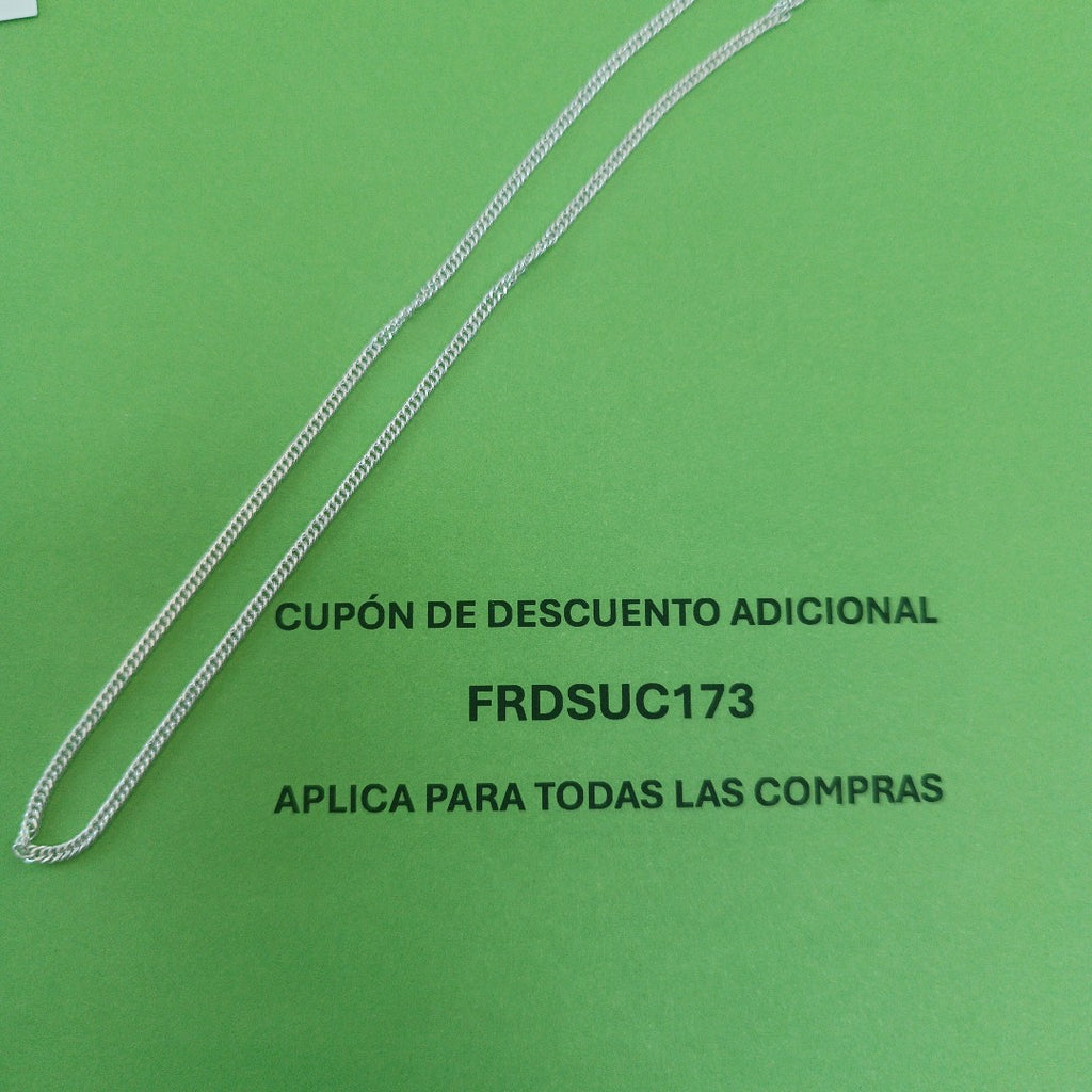 CADENA BARBADA PLATA .925 50 CM 4.12 GR (NUEVO)