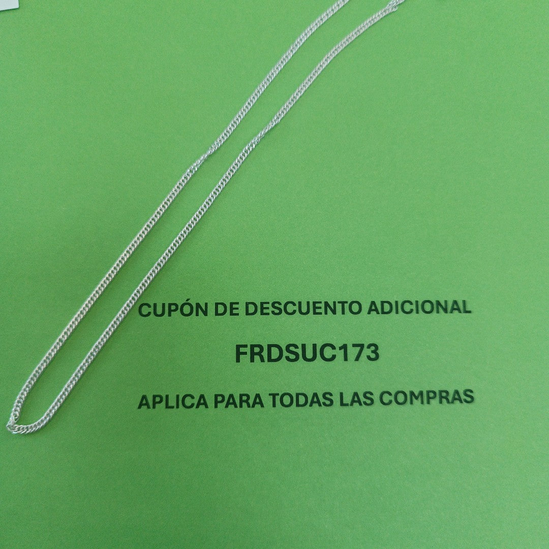 CADENA BARBADA PLATA .925 50 CM 4.12 GR (NUEVO)
