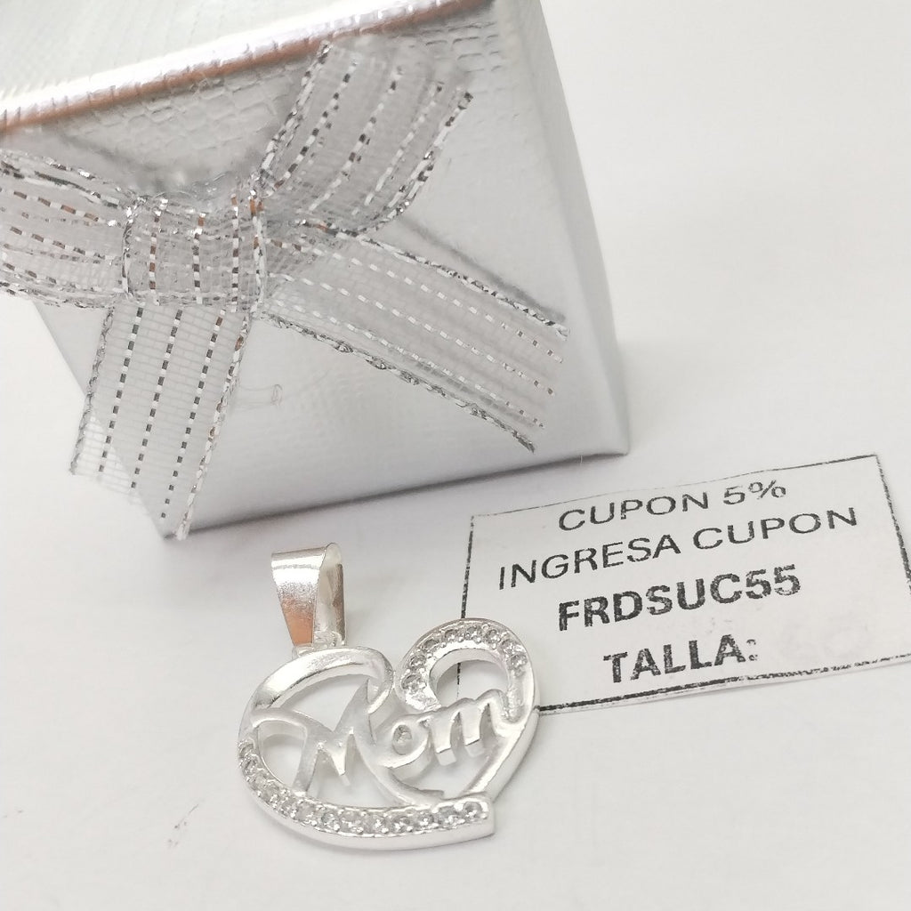 DIJE CORAZON C/CIRCONIAS PLATA .925 3.1 GR (NUEVO)