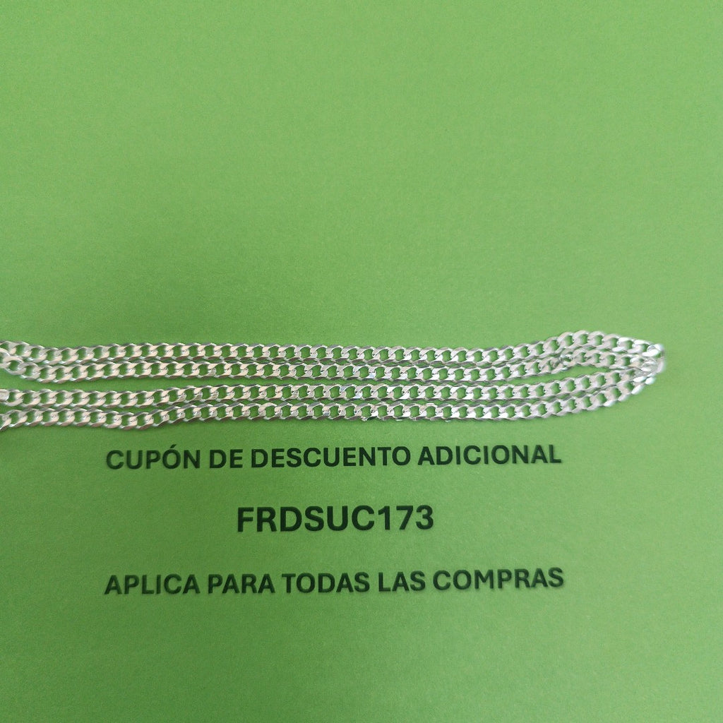 CADENA BARBADA PLATA .925 50 CM 6.82 GR (NUEVO)