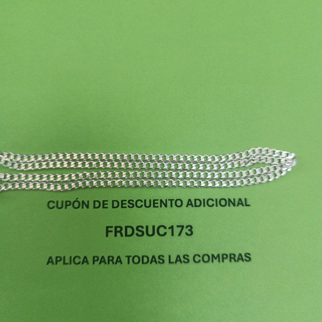 CADENA BARBADA PLATA .925 50 CM 6.82 GR (NUEVO)