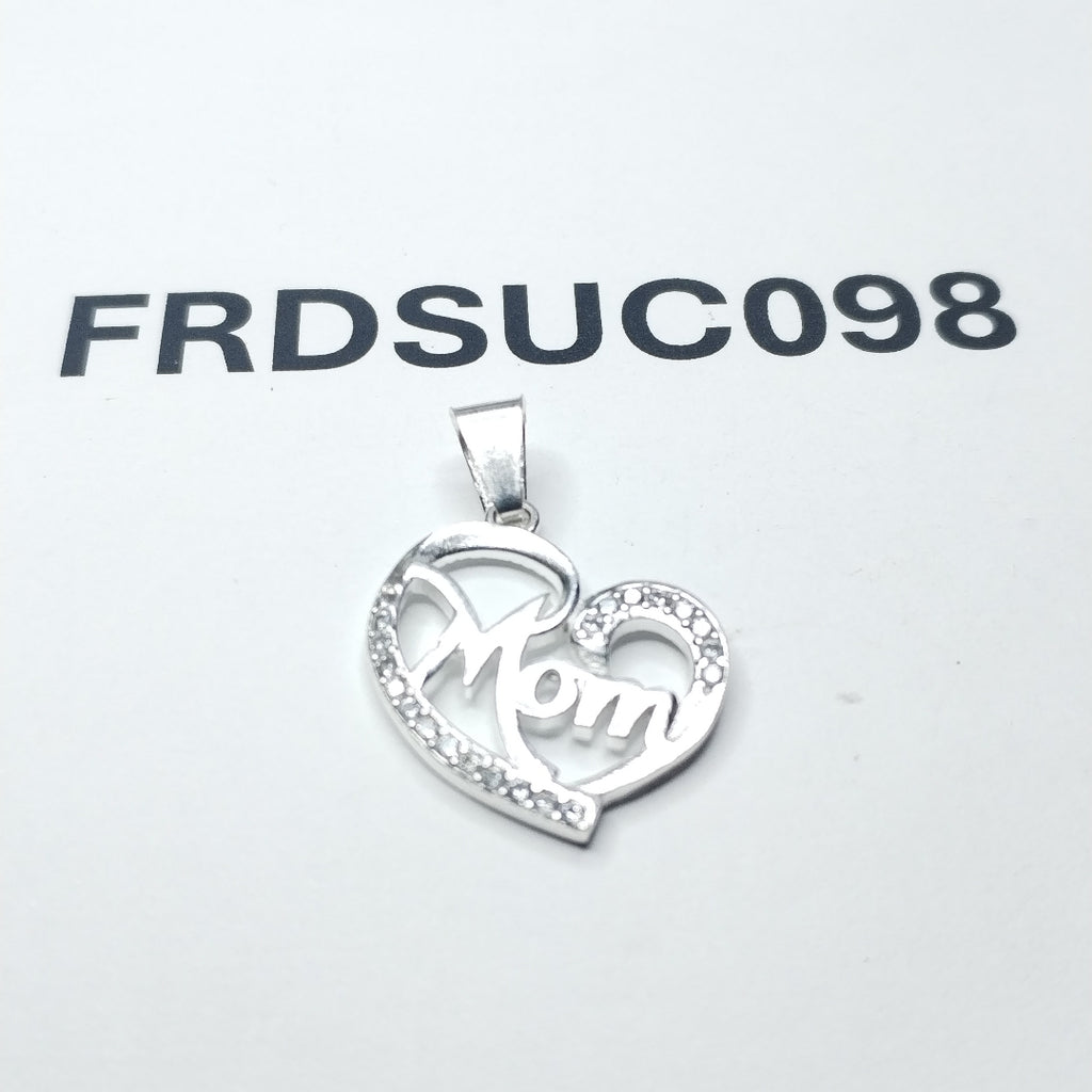 DIJE CORAZON C/CIRCONIAS PLATA .925 3.1 GR (NUEVO)
