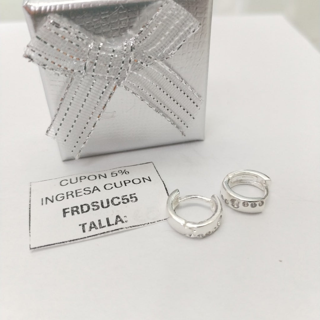 ARRACADAS C/CIRCONIAS PLATA .925 2.4 GR (NUEVO)