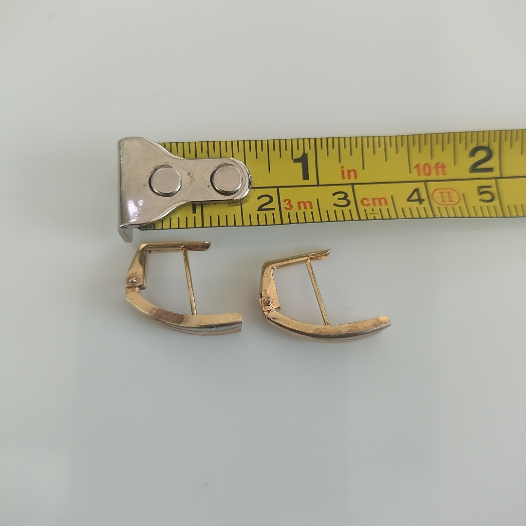 ARETES PAR ORO,RODIADO 10 K 1,60 GRMS (SEMINUEVO)