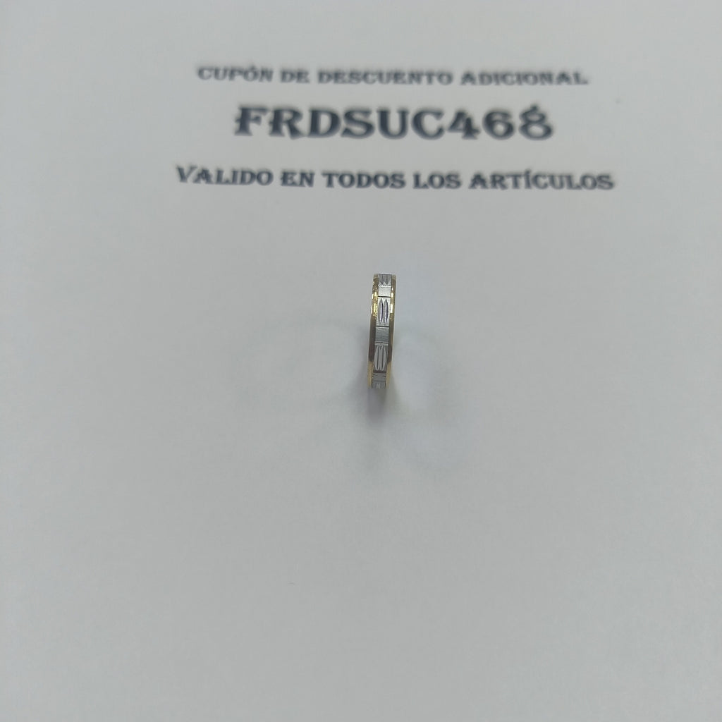 ARGOLLA ORO COMBINADO 14 K 1,80 GRMS (SEMINUEVO)