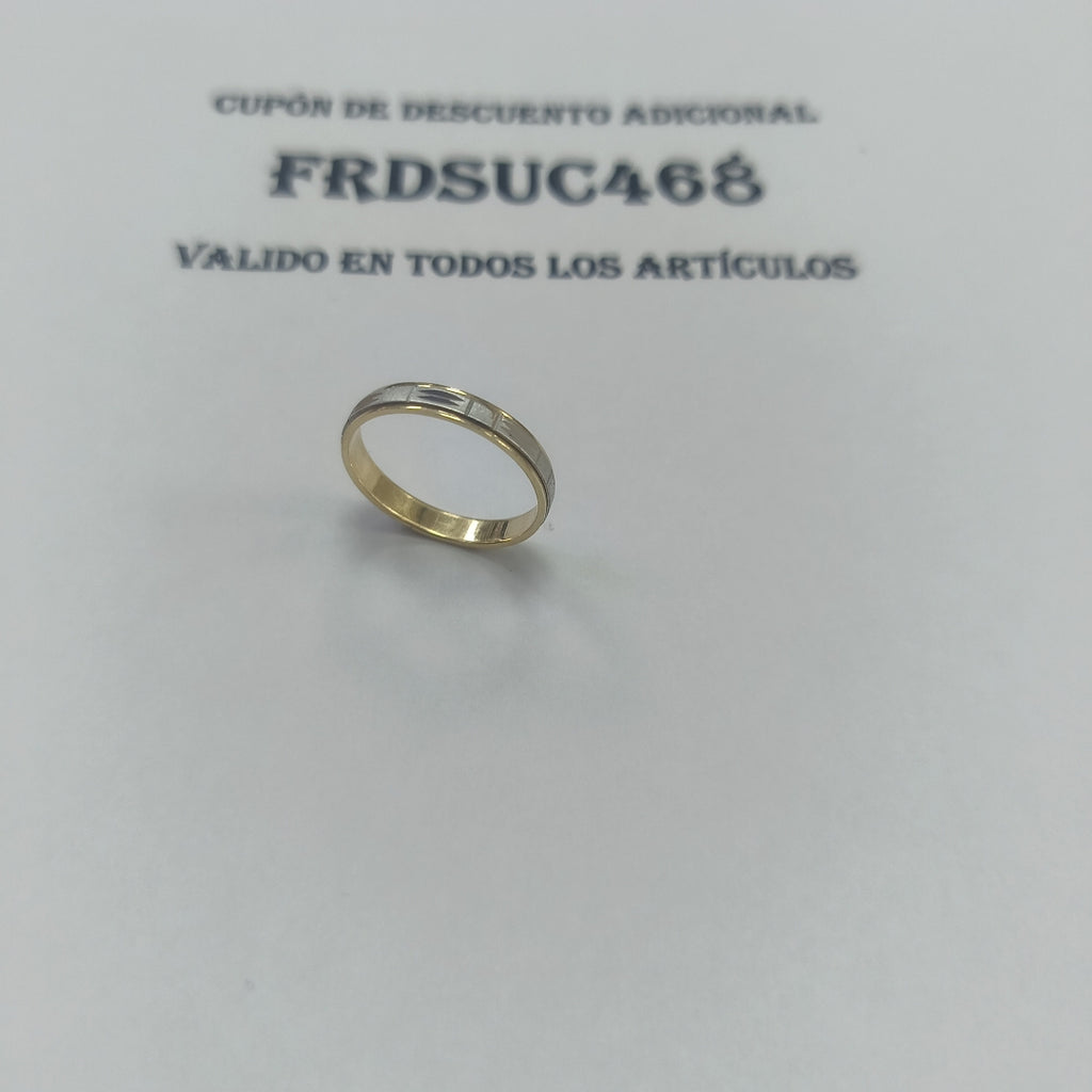 ARGOLLA ORO COMBINADO 14 K 2,30 GRMS (SEMINUEVO)