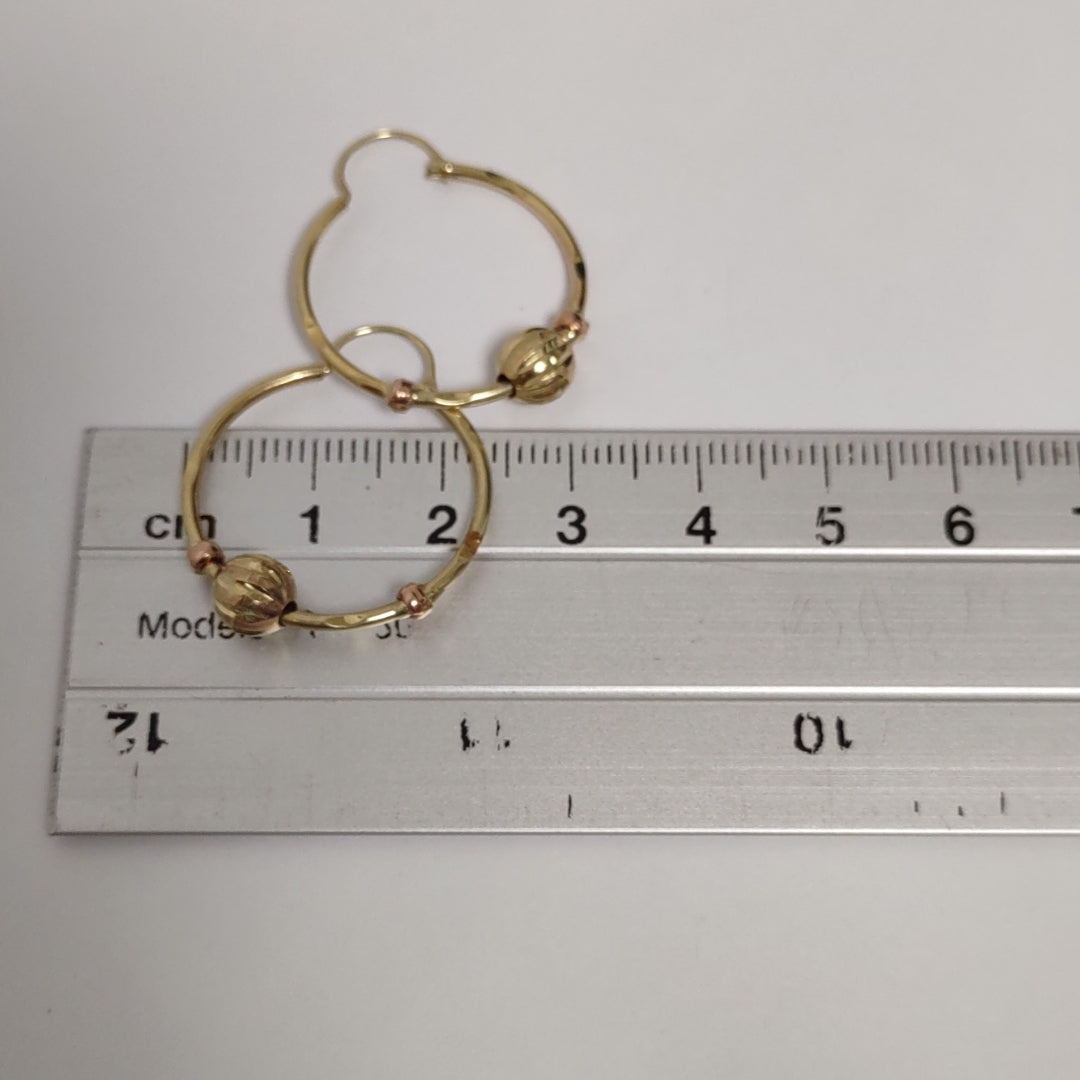 ARRACADAS PAR ORO 14 K 2.4 GRMS (SEMINUEVO)
