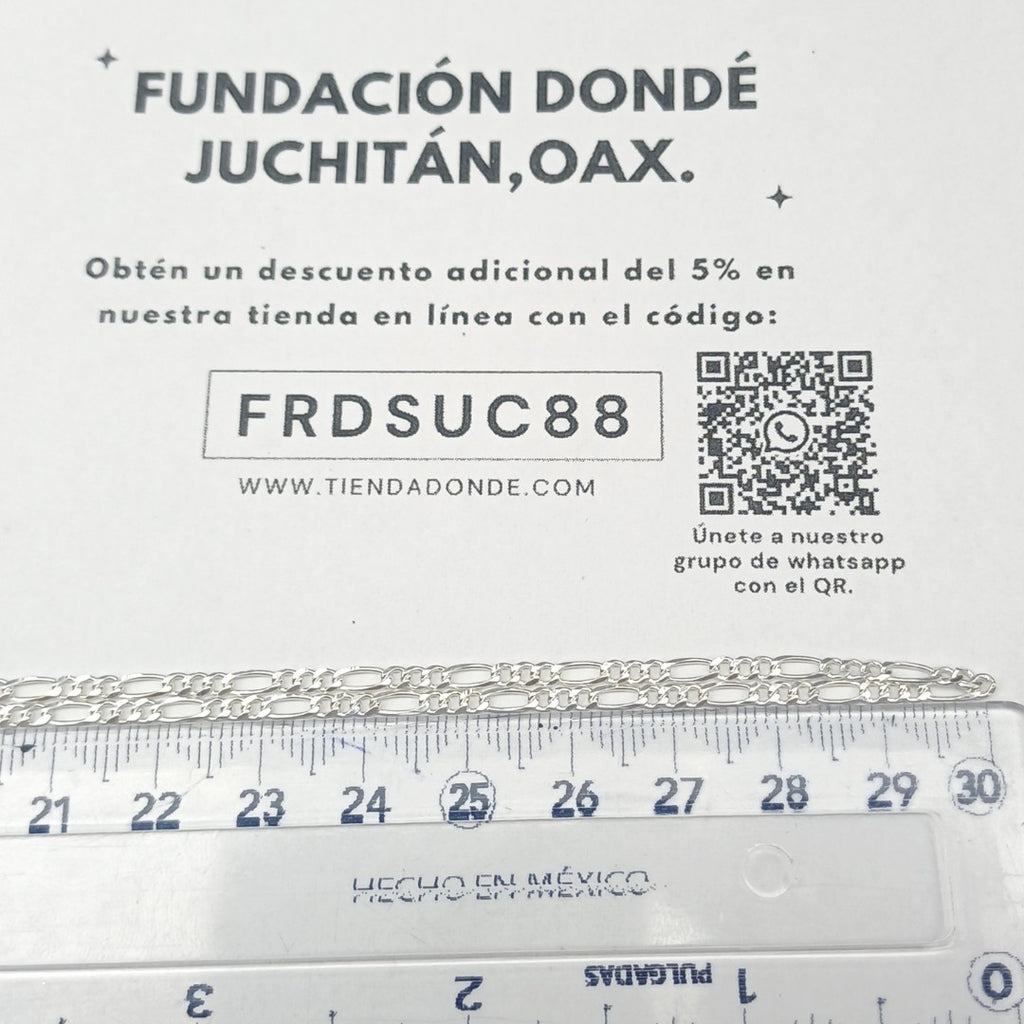 CADENA 3X1 PLATA .925 60 CM 5.32 GR (NUEVO)