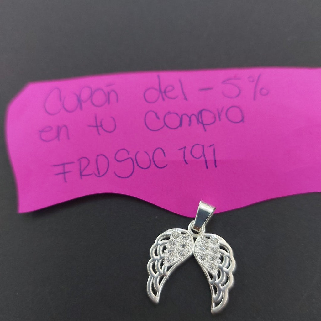 DIJE ALAS C/CIRCONIAS PLATA .925 2.2 GR (NUEVO)