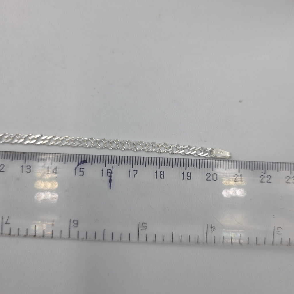 PULSERA DOBLE ESLABON PLATA .925 18 CM 3.53 GR (NUEVO)