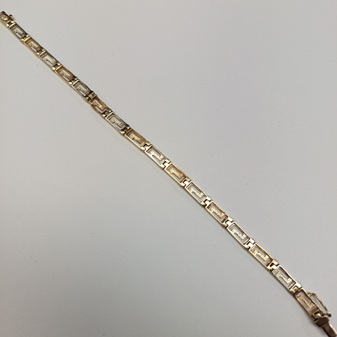 PULSERA ORO COMBINADO 14 K 12,40 GRMS (SEMINUEVO)