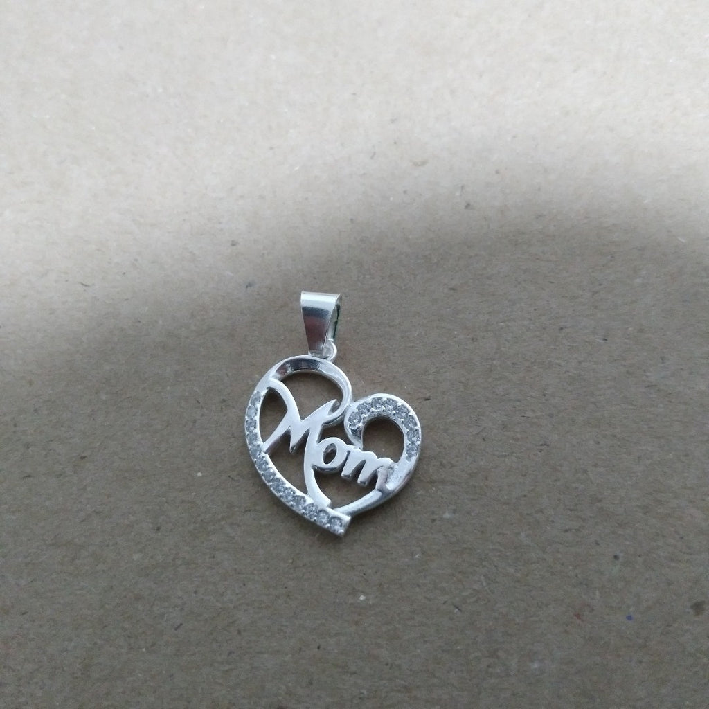 DIJE CORAZON C/CIRCONIAS PLATA .925 3.1 GR (NUEVO)