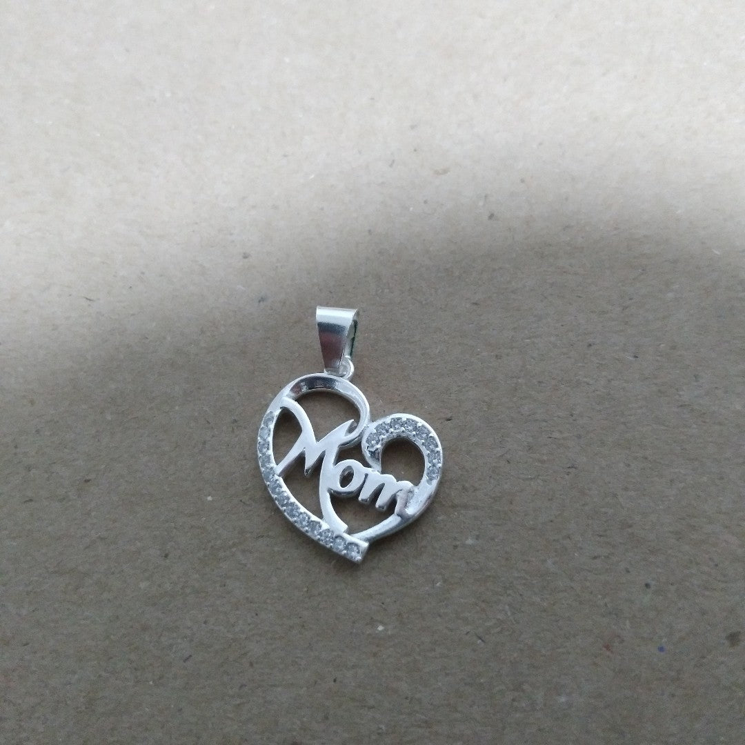 DIJE CORAZON C/CIRCONIAS PLATA .925 3.1 GR (NUEVO)