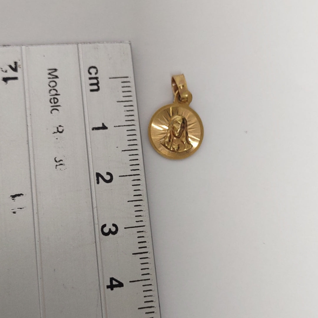 DIJE, MEDALLA RELIGIOSA ORO 14 K 0.9 GRMS (SEMINUEVO)