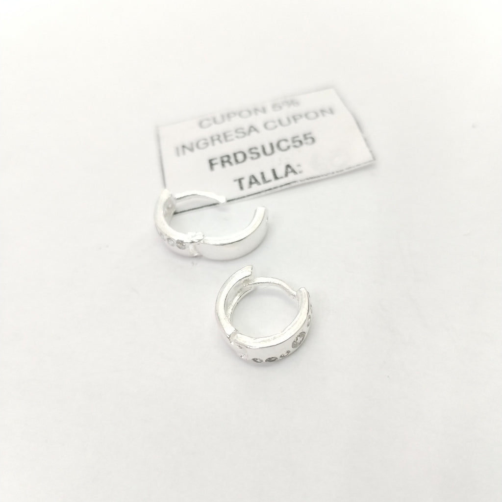ARRACADAS C/CIRCONIAS PLATA .925 2.4 GR (NUEVO)