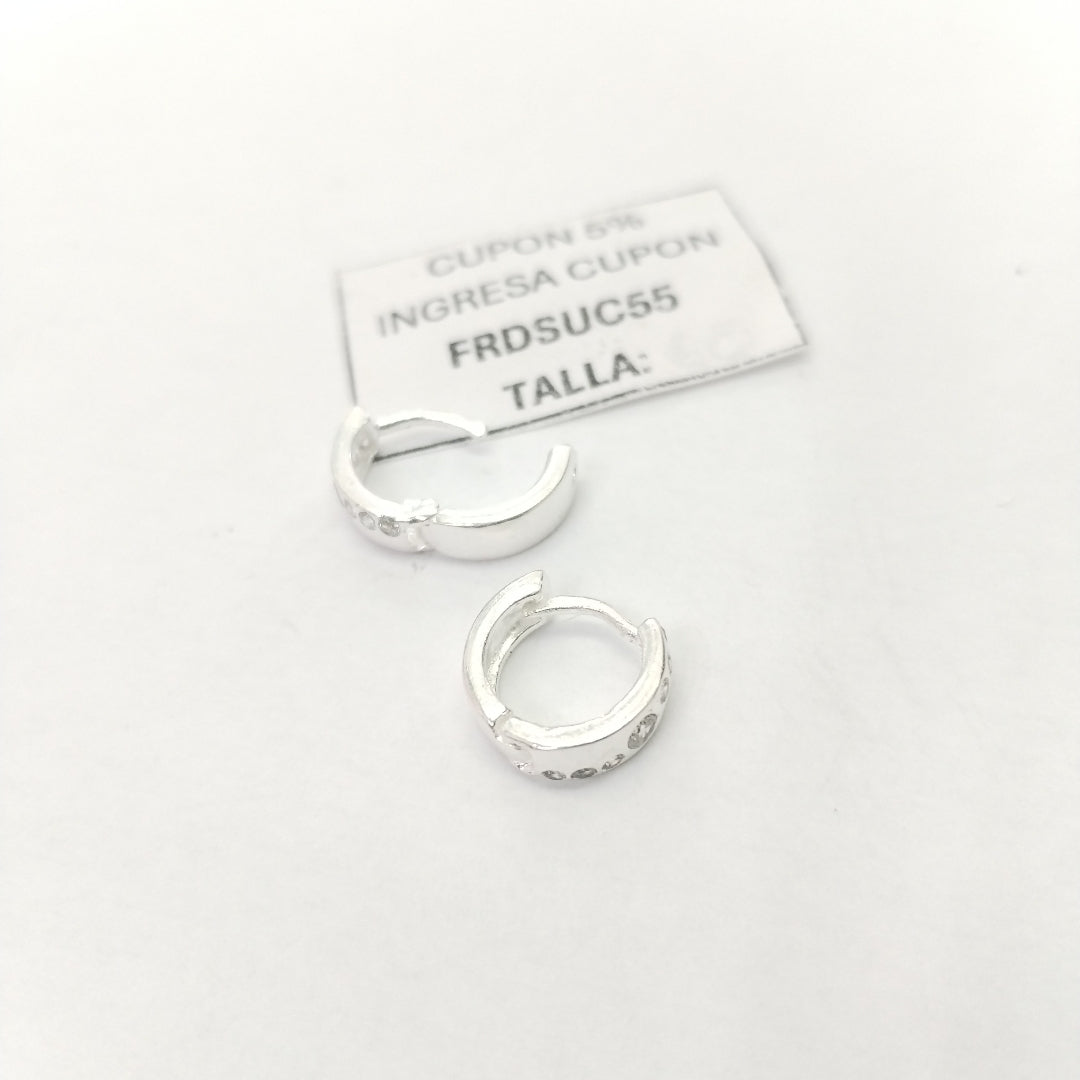 ARRACADAS C/CIRCONIAS PLATA .925 2.4 GR (NUEVO)
