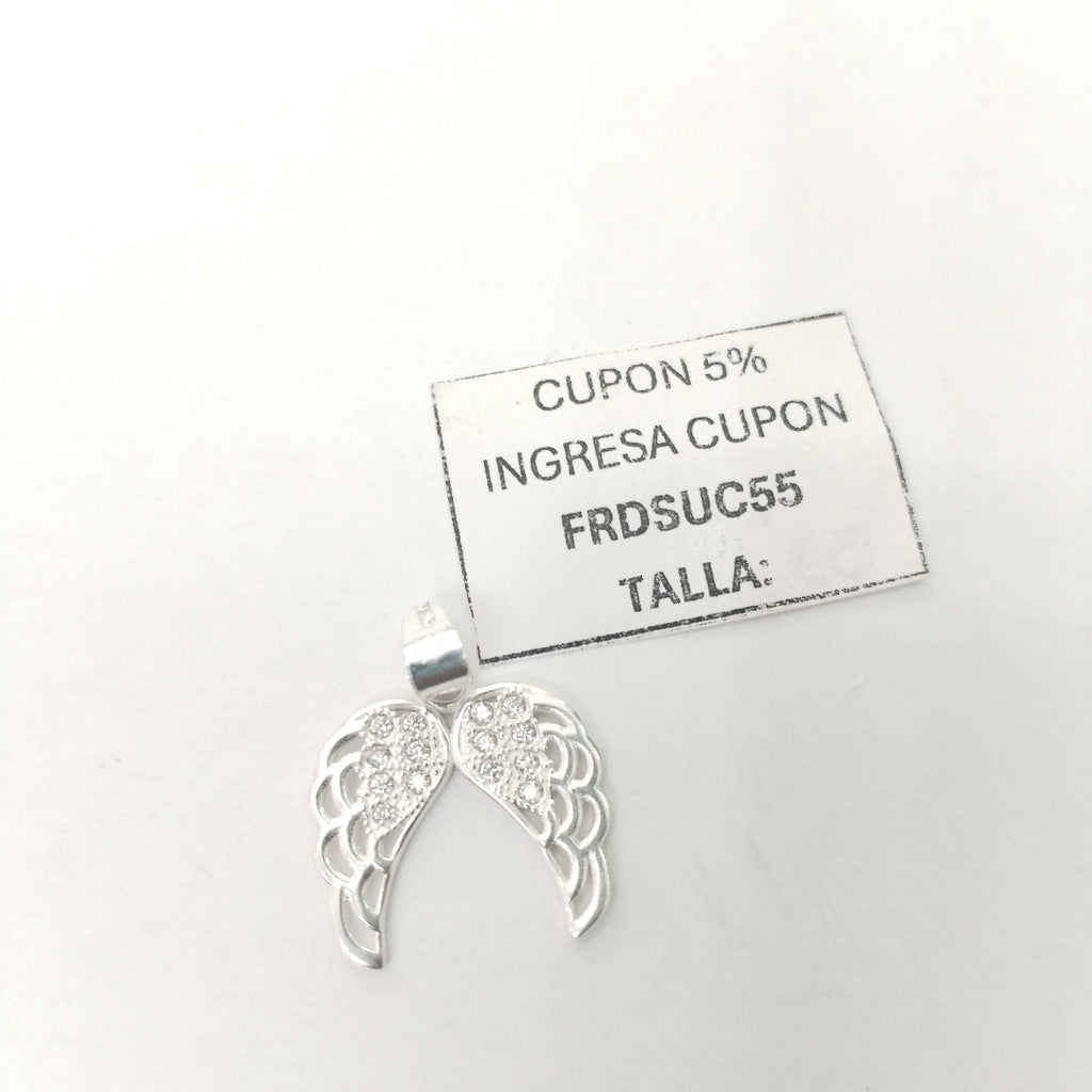 DIJE ALAS C/CIRCONIAS PLATA .925 2.3 GR (NUEVO)