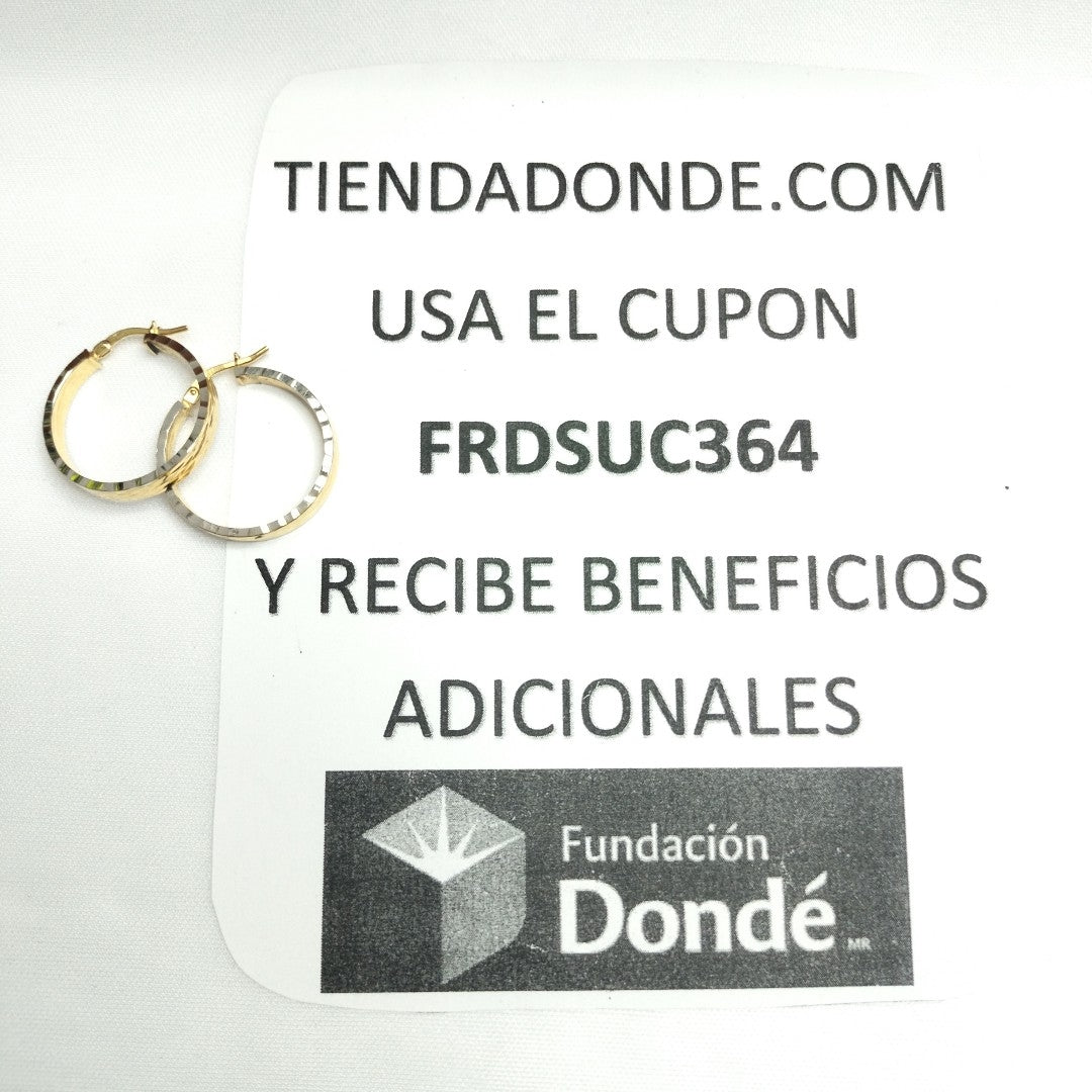 ARRACADAS PAR ORO 14 K 2.4 GRMS (SEMINUEVO)