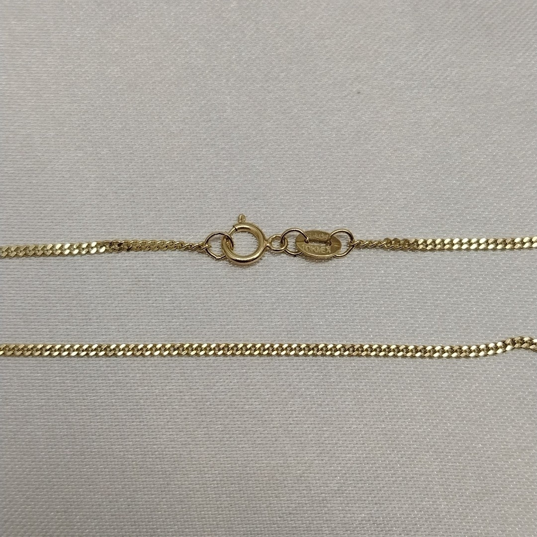CADENAS TEJIDO BARBADA ORO 10K 55 CM 3.1 GR (NUEVO)