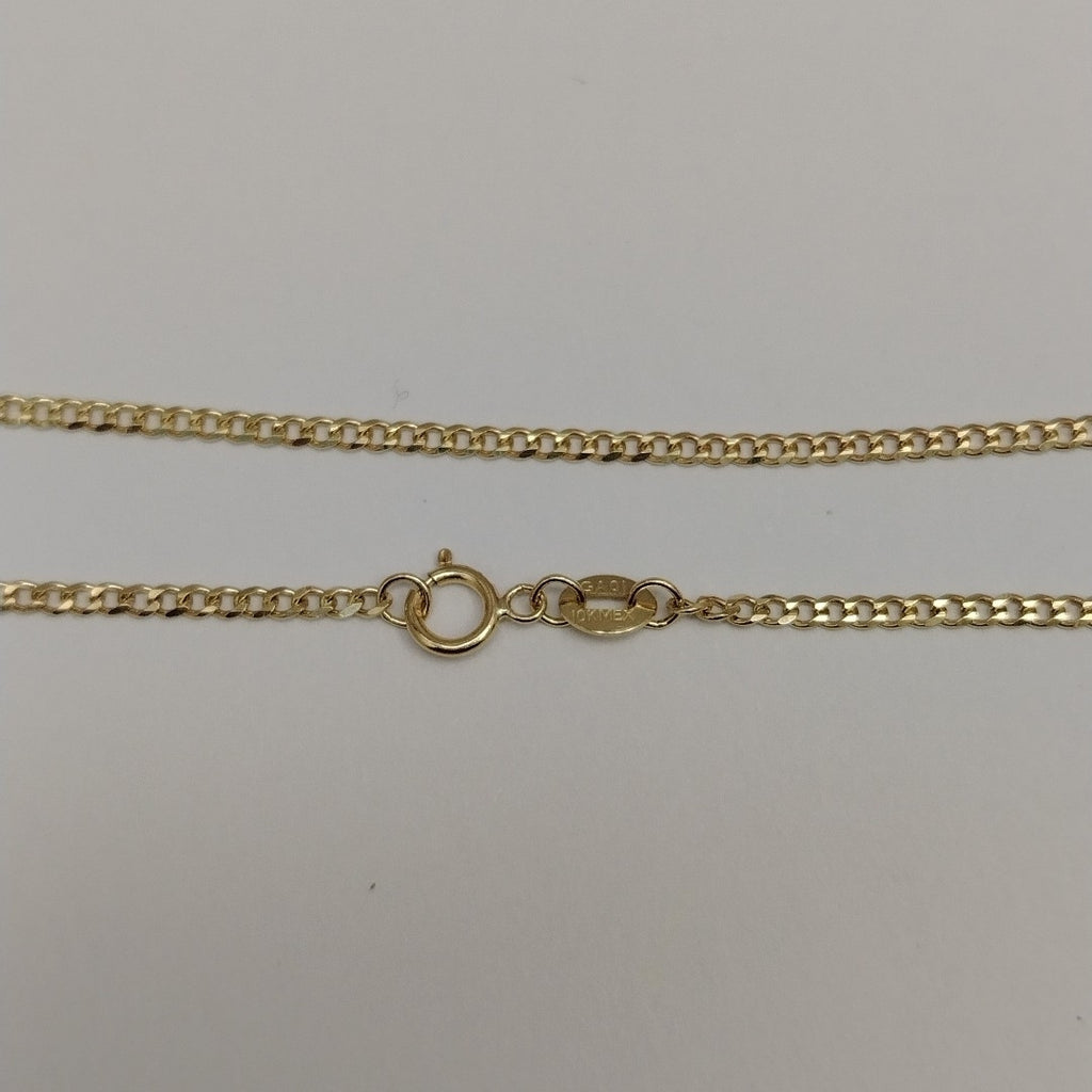 CADENAS TEJIDO BARBADA ORO 10K 55 CM 3.9 GR (NUEVO)