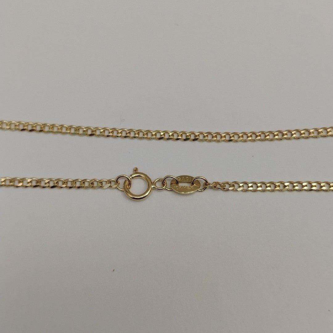 CADENAS TEJIDO BARBADA ORO 10K 55 CM 3.9 GR (NUEVO)