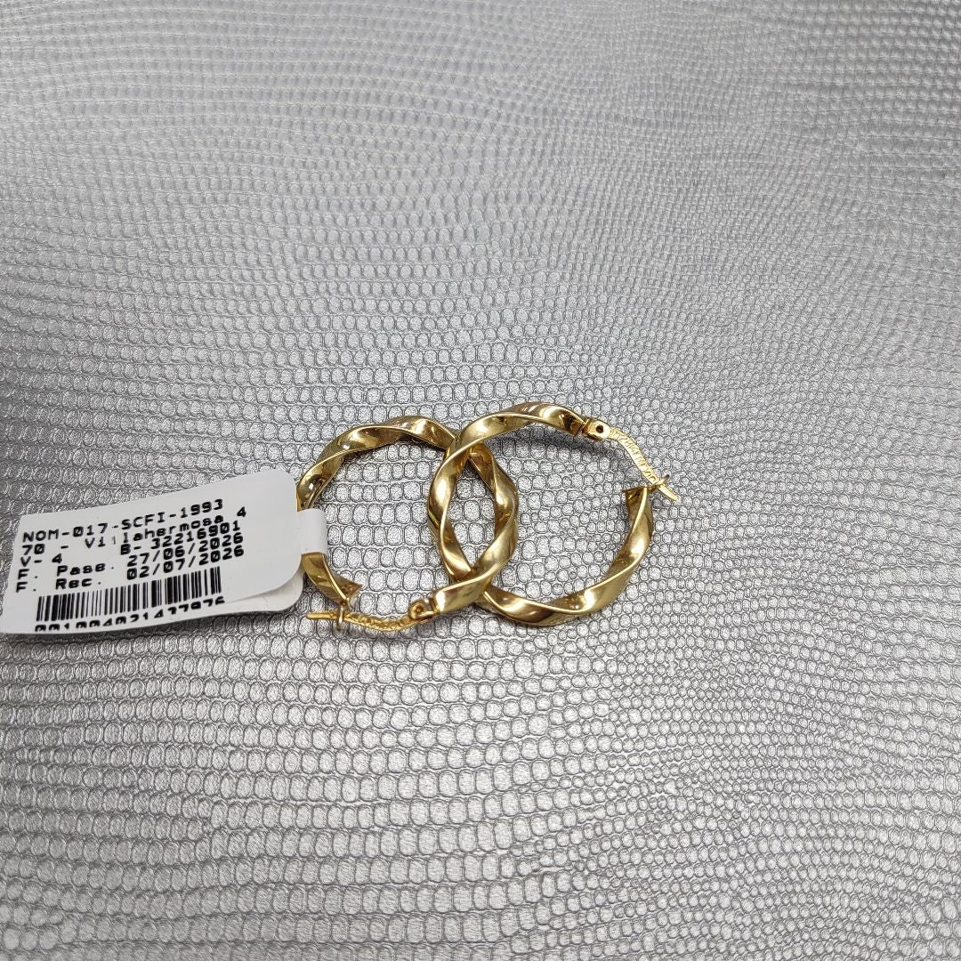 ARRACADAS PAR ORO 14 K 2,90 GRMS (SEMINUEVO)