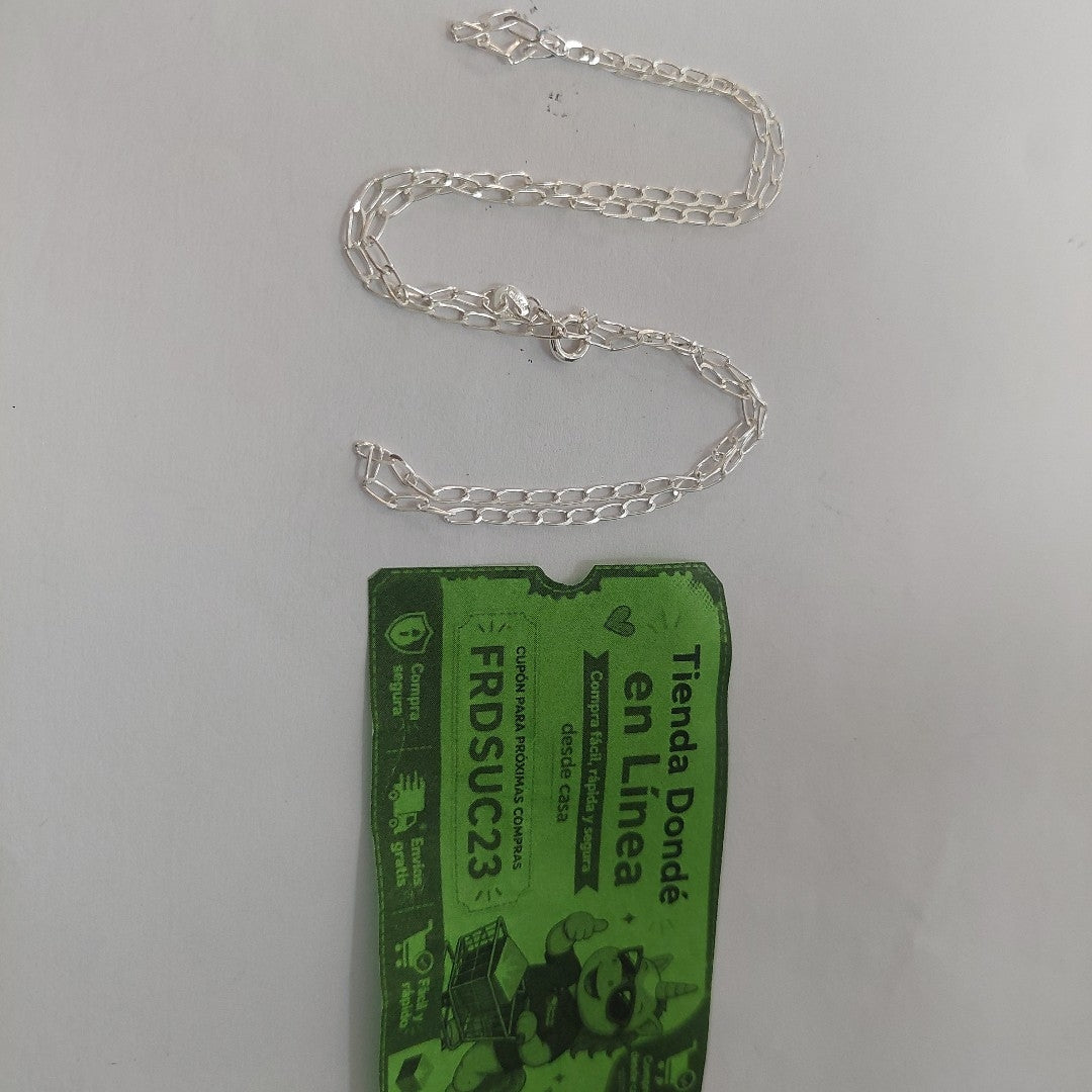 CADENA TEJIDO ESLABONES PLATA .925 50 CM 2.7 GR (NUEVO)