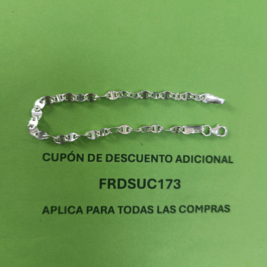 PULSERA TEJIDO ESPECIAL PLATA .925 18 CM 3.3 GR (NUEVO)