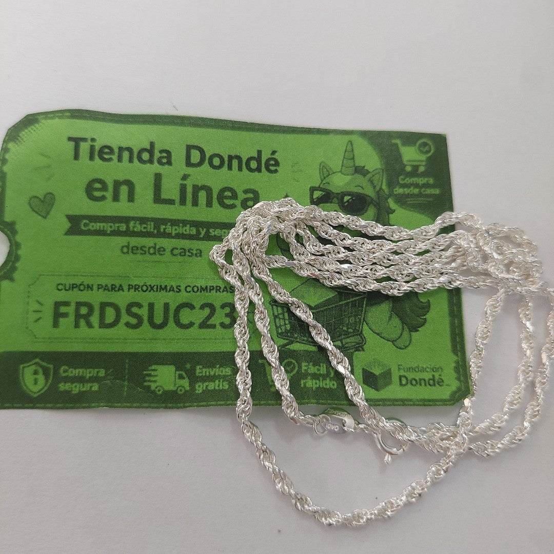CADENA TORZAL PLATA .925 60 CM 10.52 GR (NUEVO)