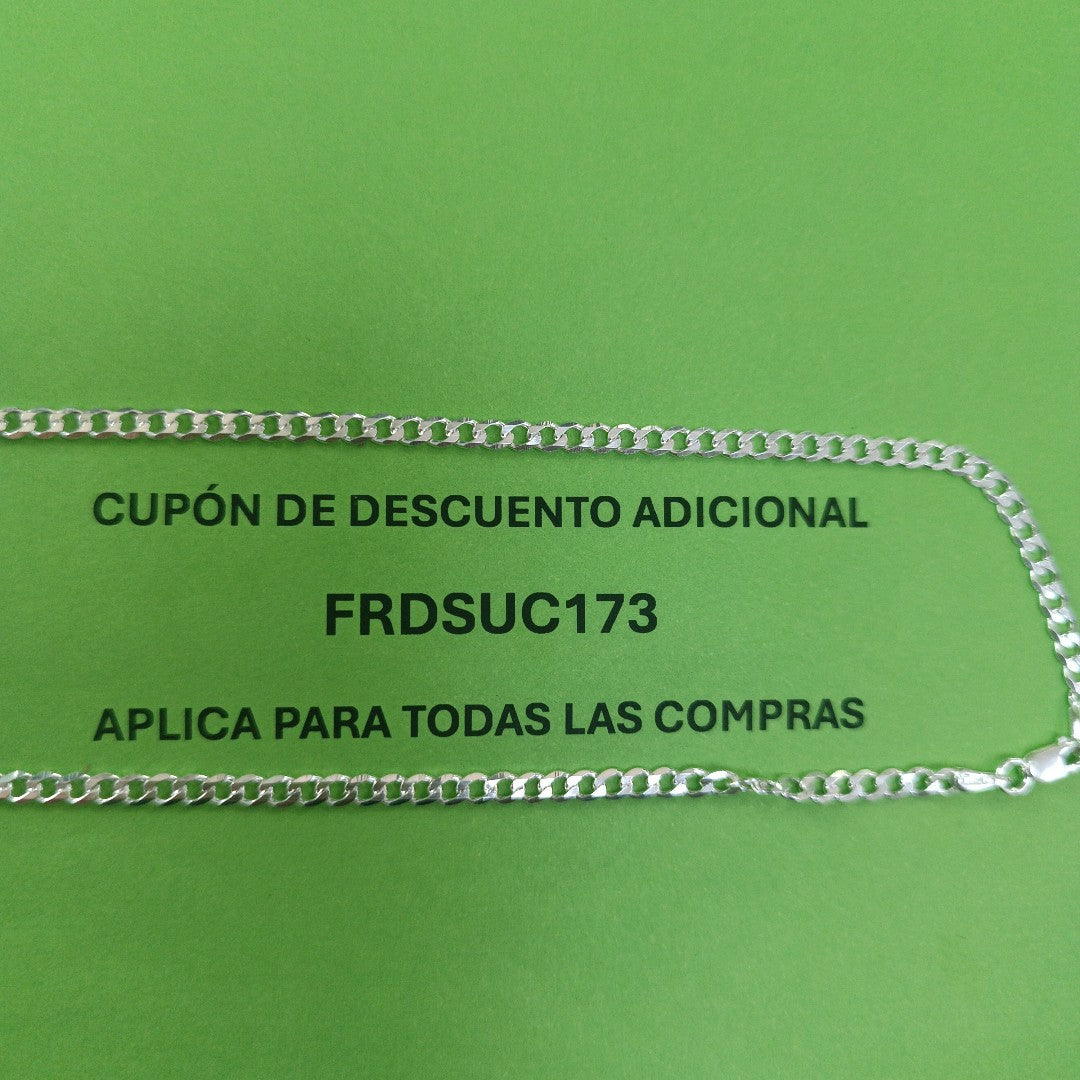 CADENA BARBADA PLATA .925 50 CM 6.92 GR (NUEVO)