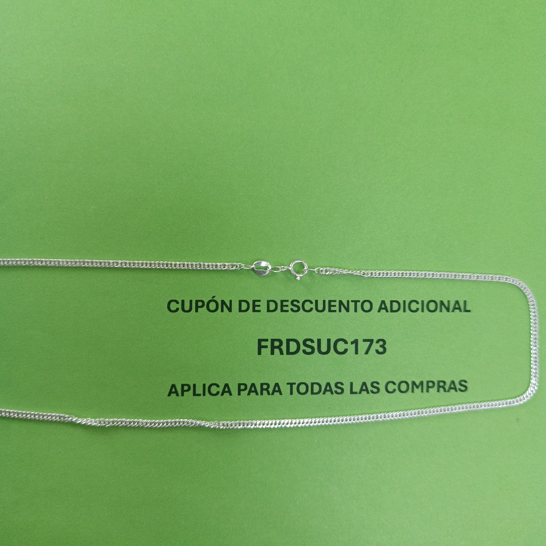 CADENA BARBADA PLATA .925 55 CM 4.42 GR (NUEVO)