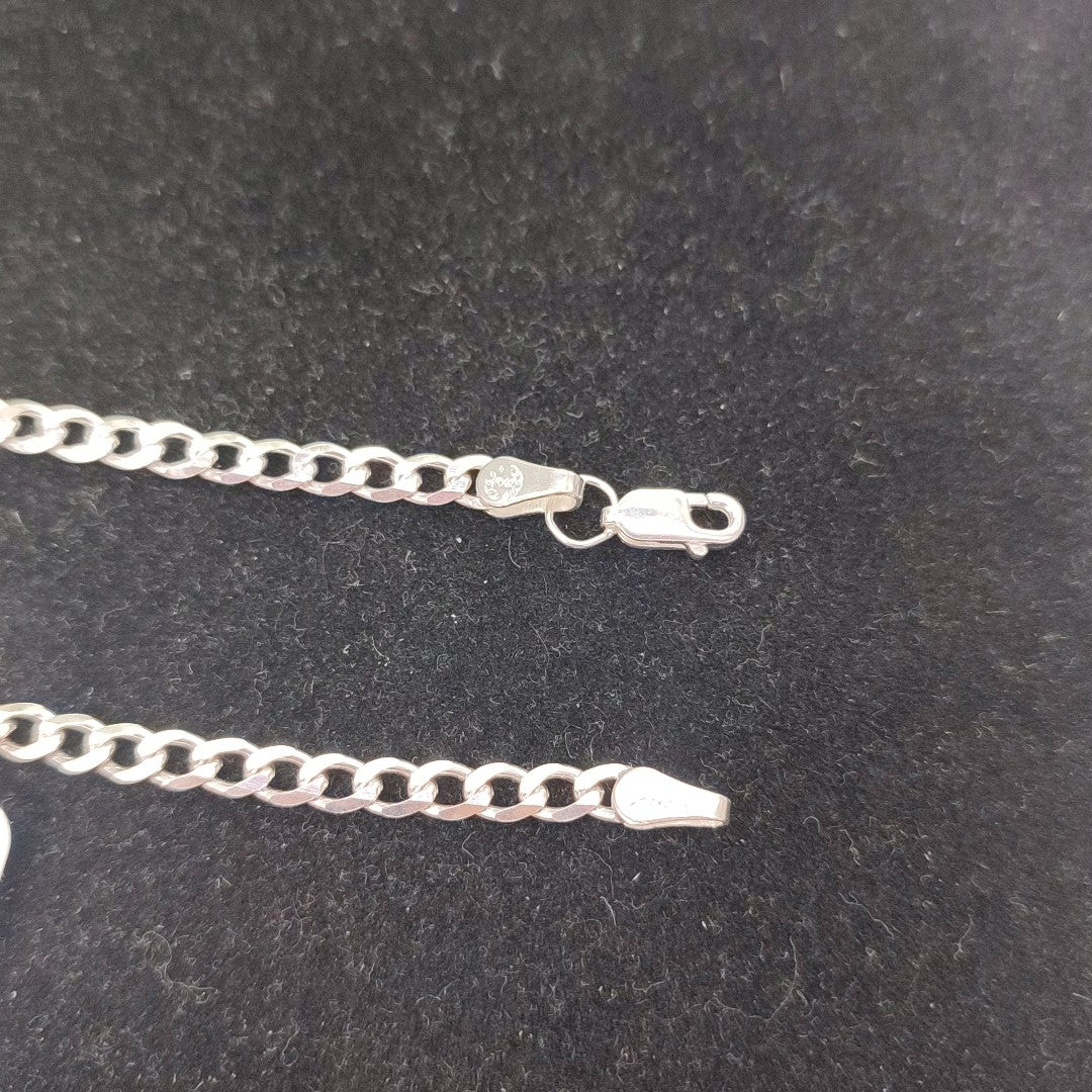 PULSERA BARBADA PLATA .925 21 CM 4.3 GR (NUEVO)