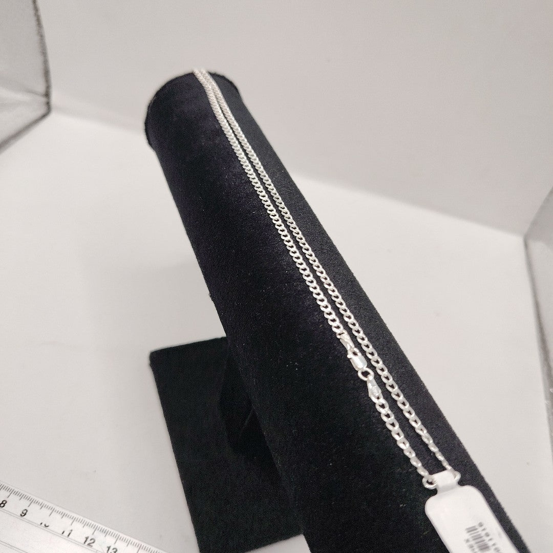 CADENA BARBADA PLATA .925 60 CM 9.32 GR (NUEVO)
