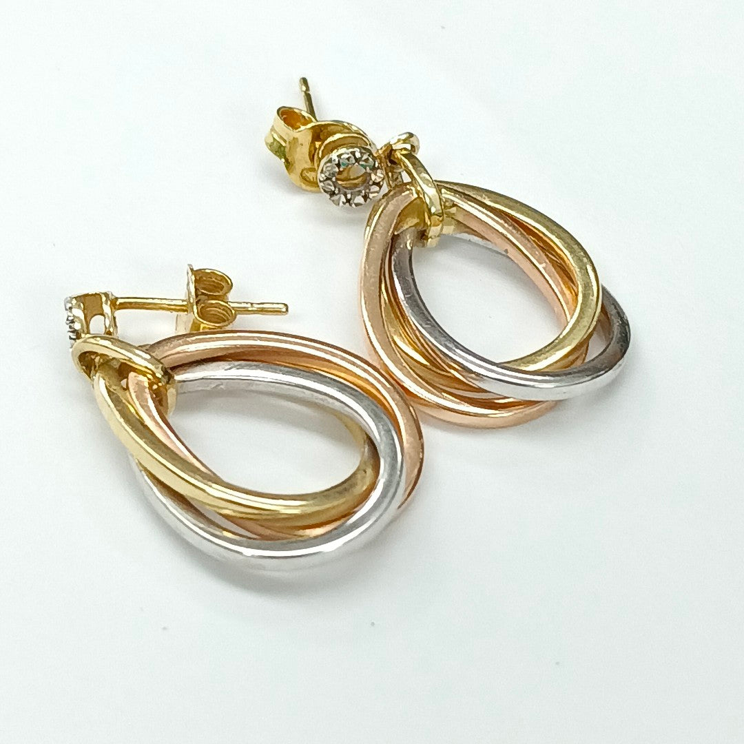 ARETES PAR ORO 14 K 4,10 GRMS (SEMINUEVO)