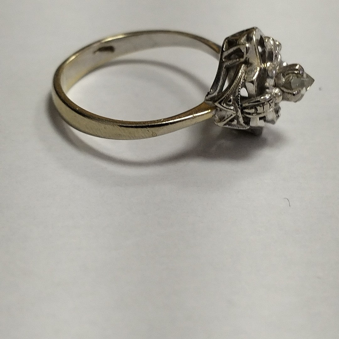 ANILLITO, SOLITARIO ORO BLANCO 14 K 2.9 GRMS (SEMINUEVO)