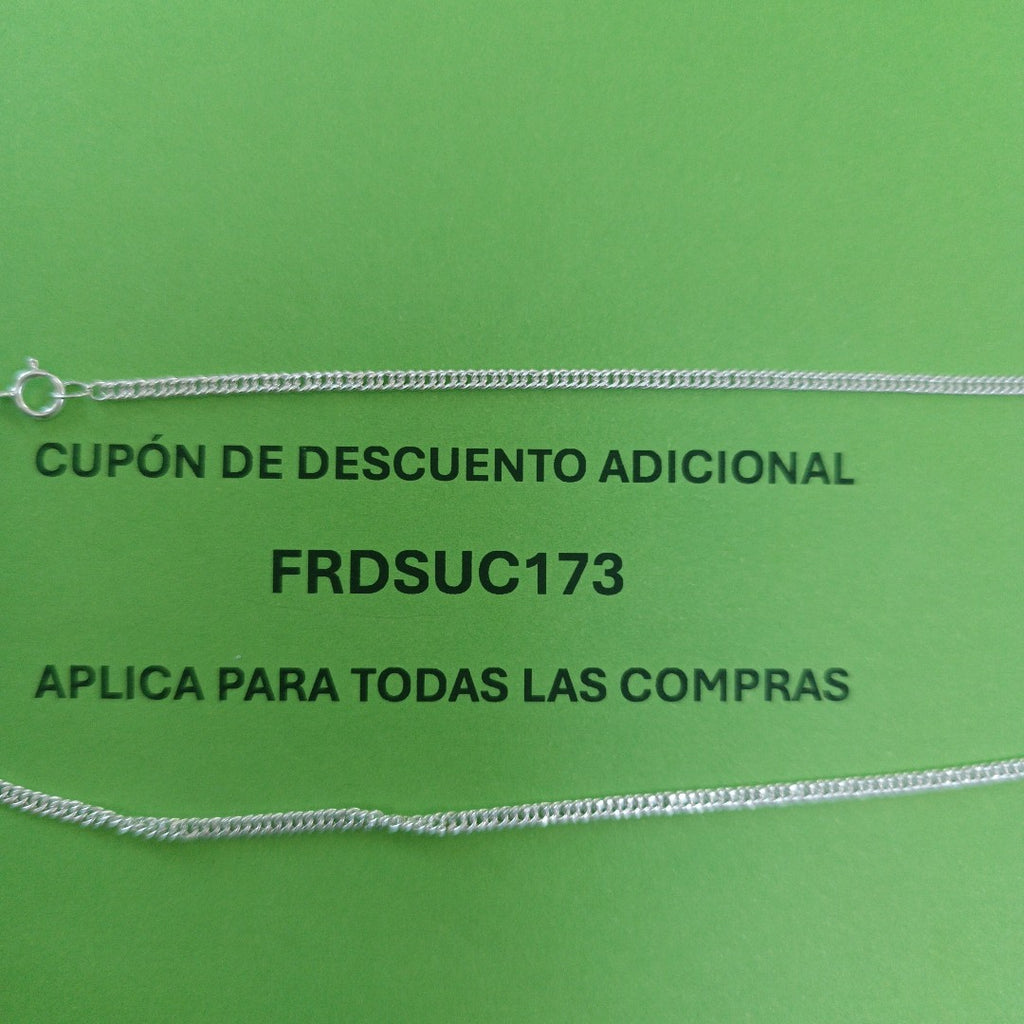 CADENA BARBADA PLATA .925 50 CM 4.12 GR (NUEVO)