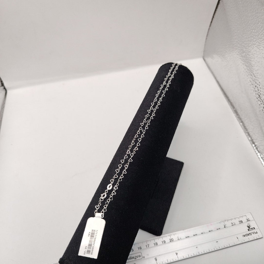 CADENA CORAZONES PLATA .925 60 CM 2.92 GR (NUEVO)