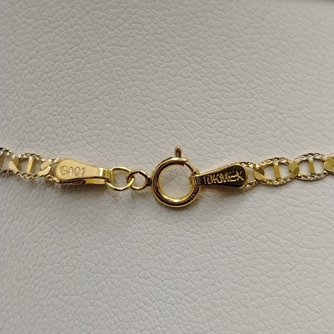 CADENAS TEJIDO GUCHI DIAMANTADO ORO 10K 55 CM 3.9 GR (NUEVO)