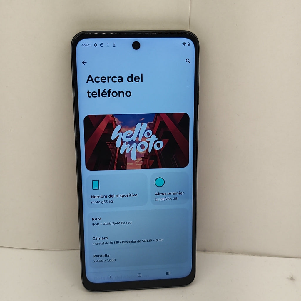 CELULAR MOTOROLA MOTO G55 5G XT2435-1(2024) 256 GB 8 GB RAM (SEMINUEVO)