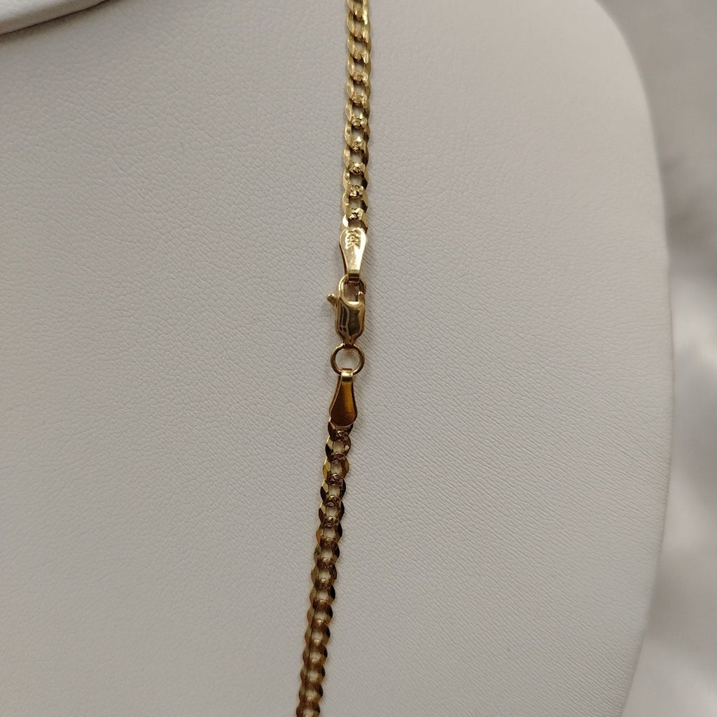 CADENA BARBADA DIAMANTADA 12.61GR 60 CM CM (NUEVO)
