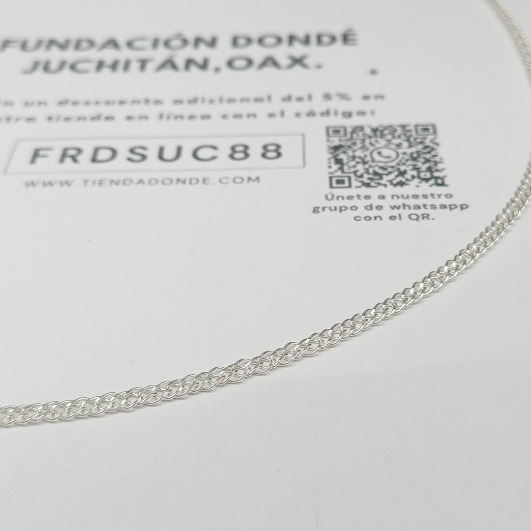 CADENA DOBLE ESLABON PLATA .925 45 CM 3.73 GR (NUEVO)