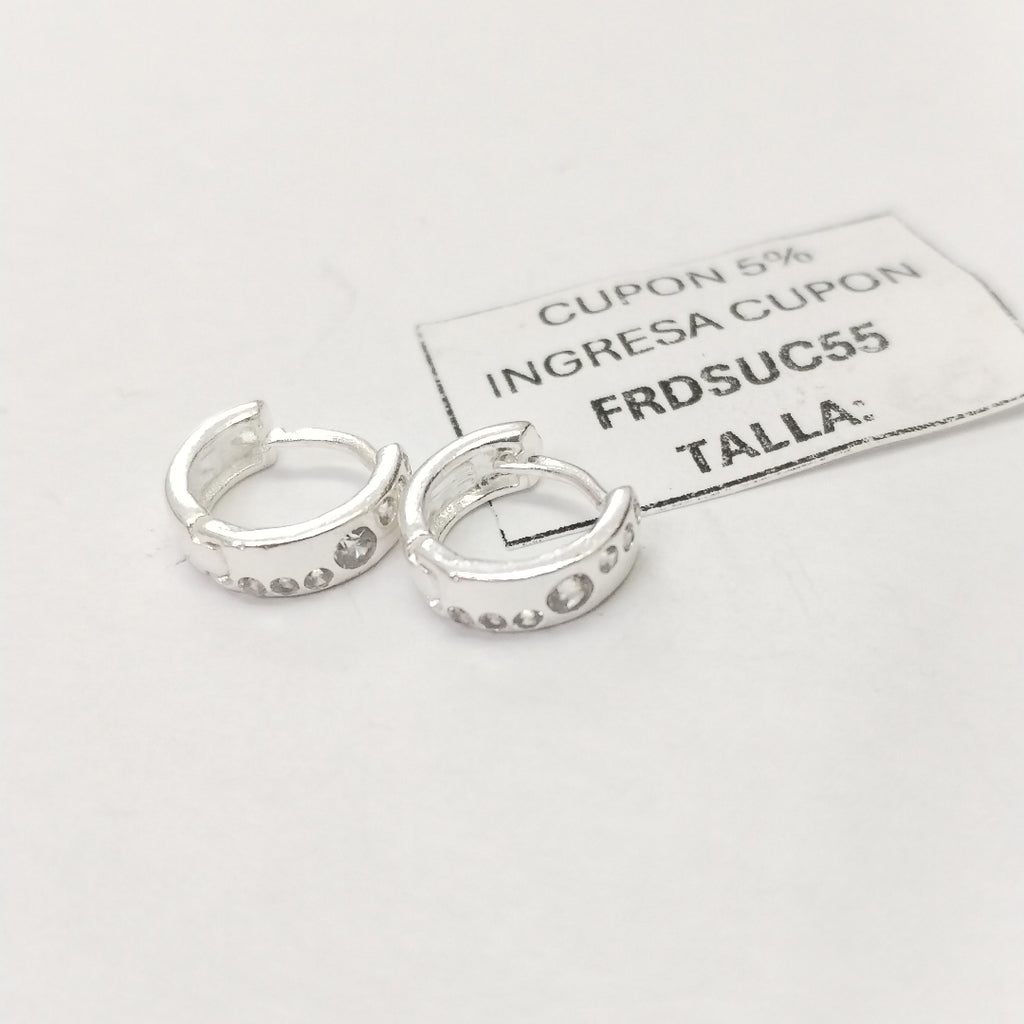ARRACADAS C/CIRCONIAS PLATA .925 2.4 GR (NUEVO)