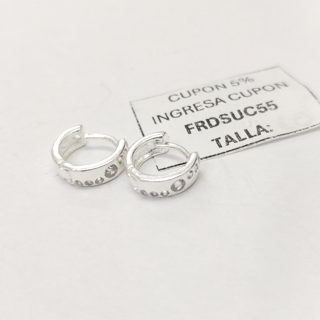 ARRACADAS C/CIRCONIAS PLATA .925 2.4 GR (NUEVO)