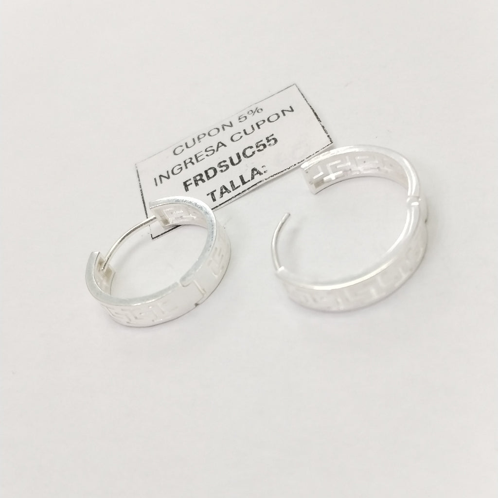 ARETES ARRACADAS GRECAS PLATA .925 4.13 GR (NUEVO)