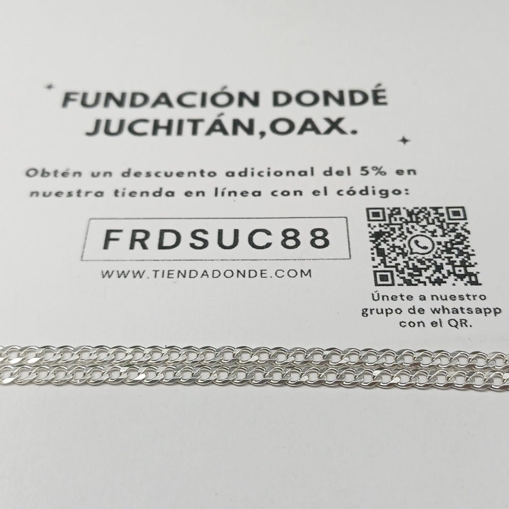 CADENA BARBADA PLATA .925 55 CM 8.52 GR (NUEVO)
