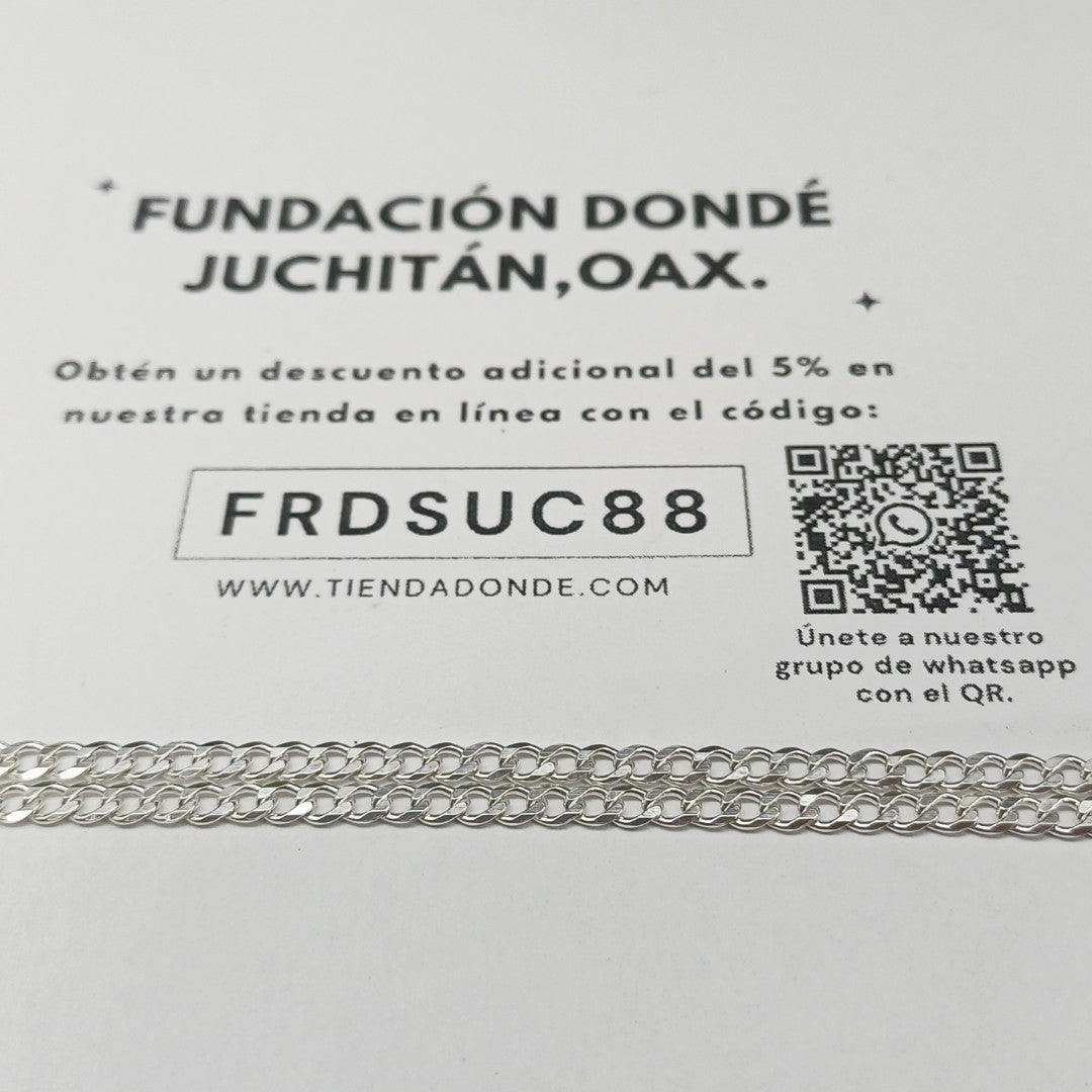CADENA BARBADA PLATA .925 55 CM 8.52 GR (NUEVO)
