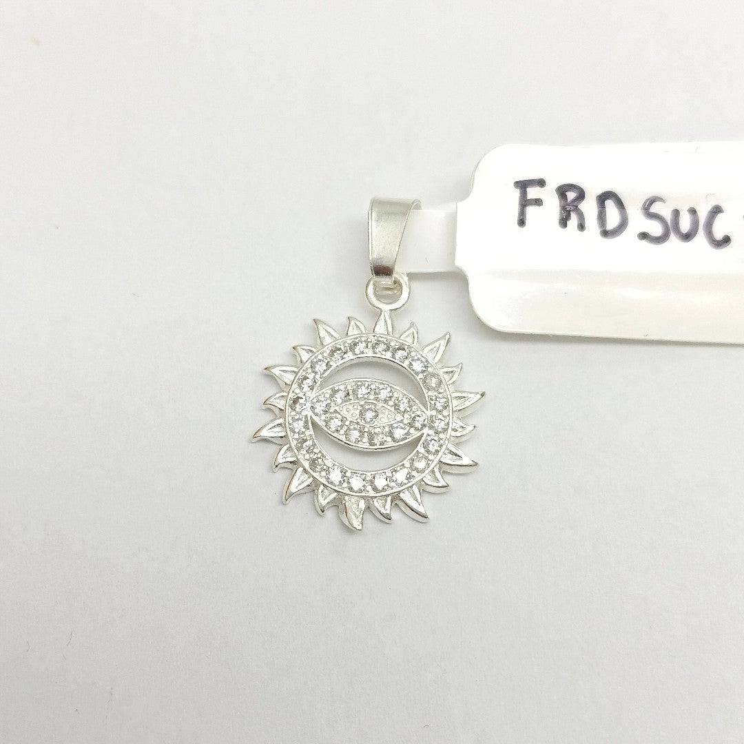 DIJE OJO MAGICO CON CIRCONIAS PLATA .925 2.1 GR (NUEVO)