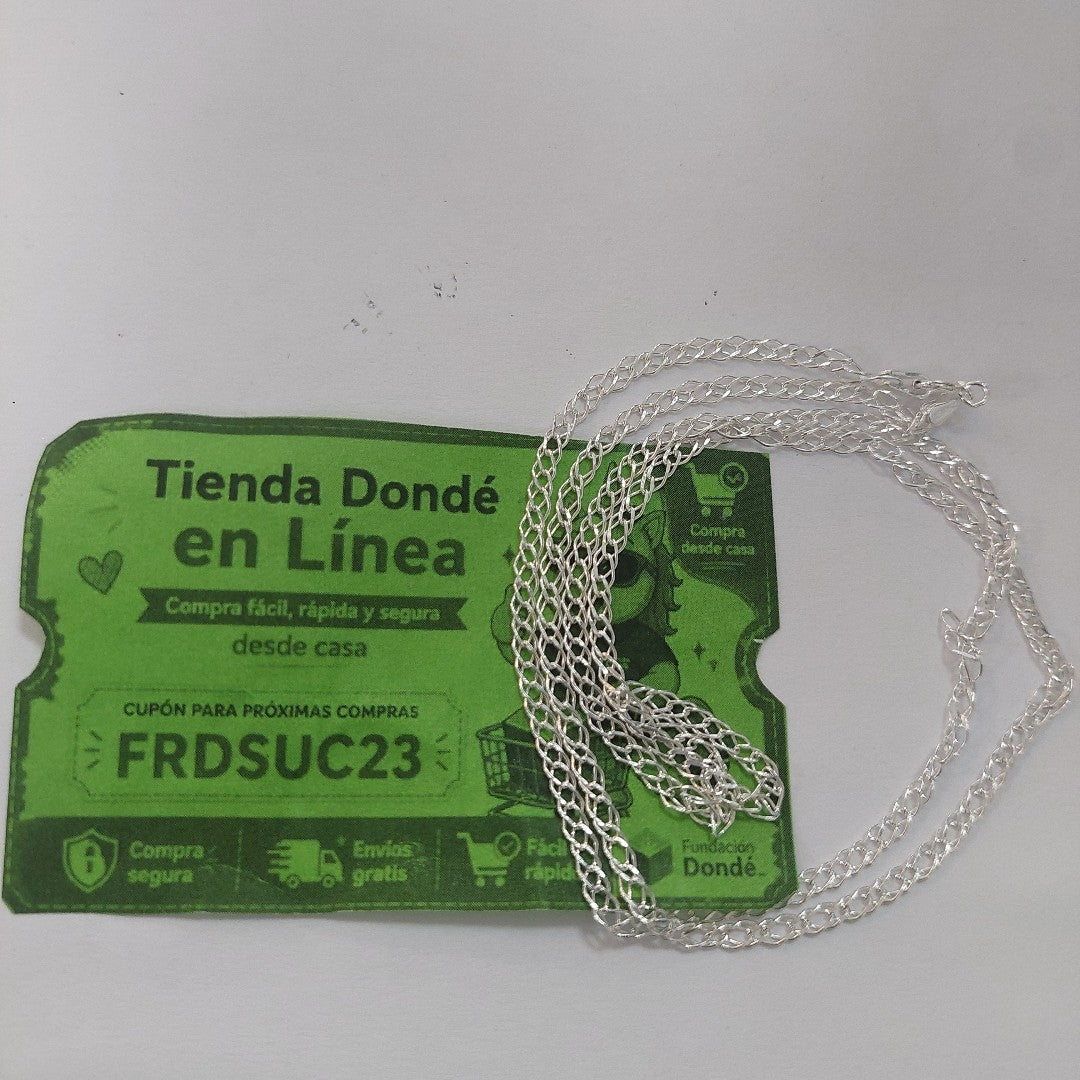 CADENA DOBLE ESLABON PLATA .925 60 CM 4.13 GR (NUEVO)
