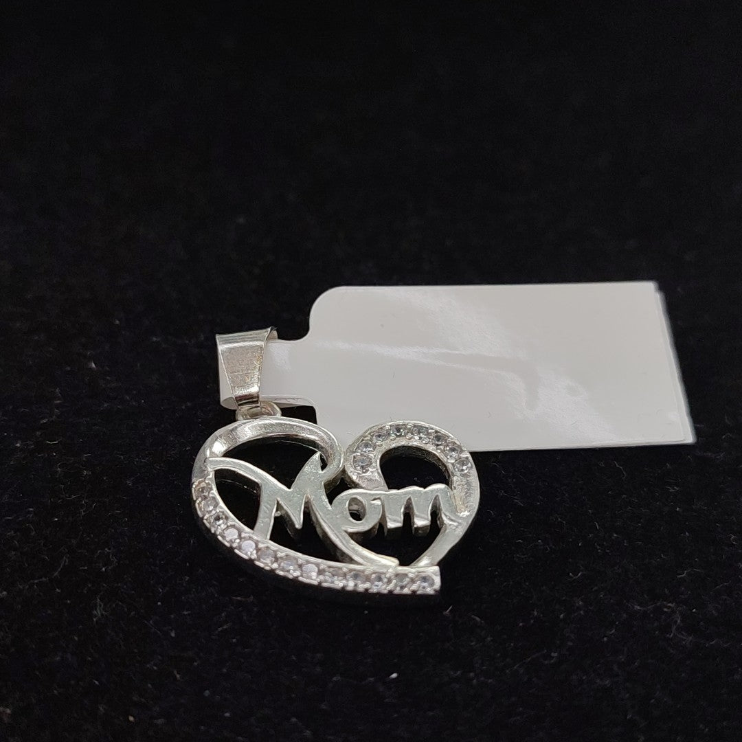 DIJE CORAZON C/CIRCONIAS PLATA .925 3.1 GR (NUEVO)