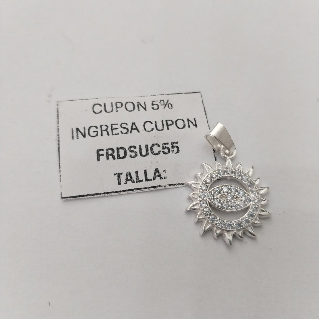 DIJE OJO MAGICO CON CIRCONIAS PLATA .925 1.9 GR (NUEVO)